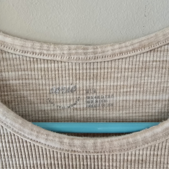 aerie Cream Ribbed Tank Top - Picture 3 of 4